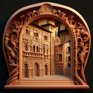 3D model Ferrara in Italy (STL)